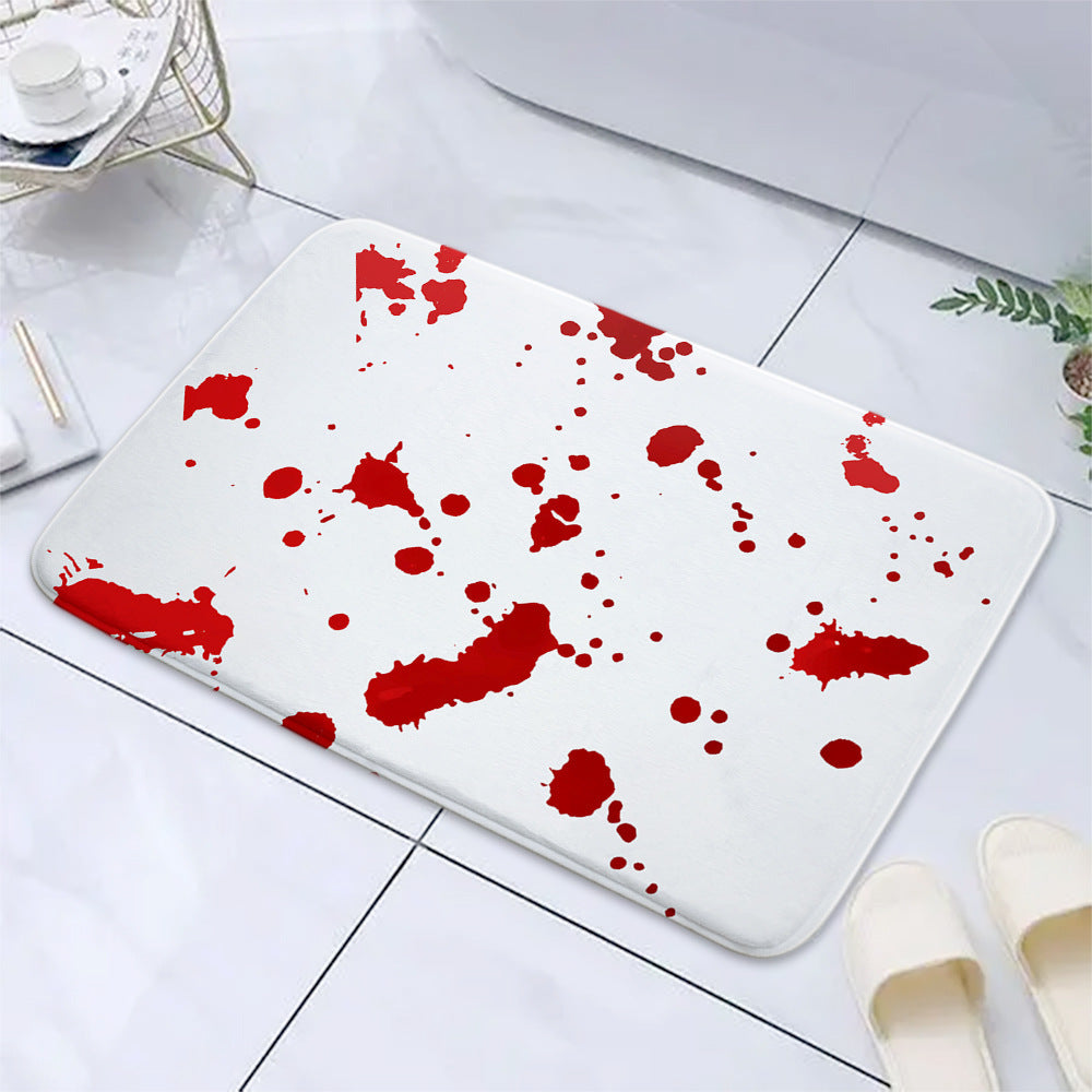 Halloween Blood Footprints Bathroom Water-absorbing Non-slip Mat