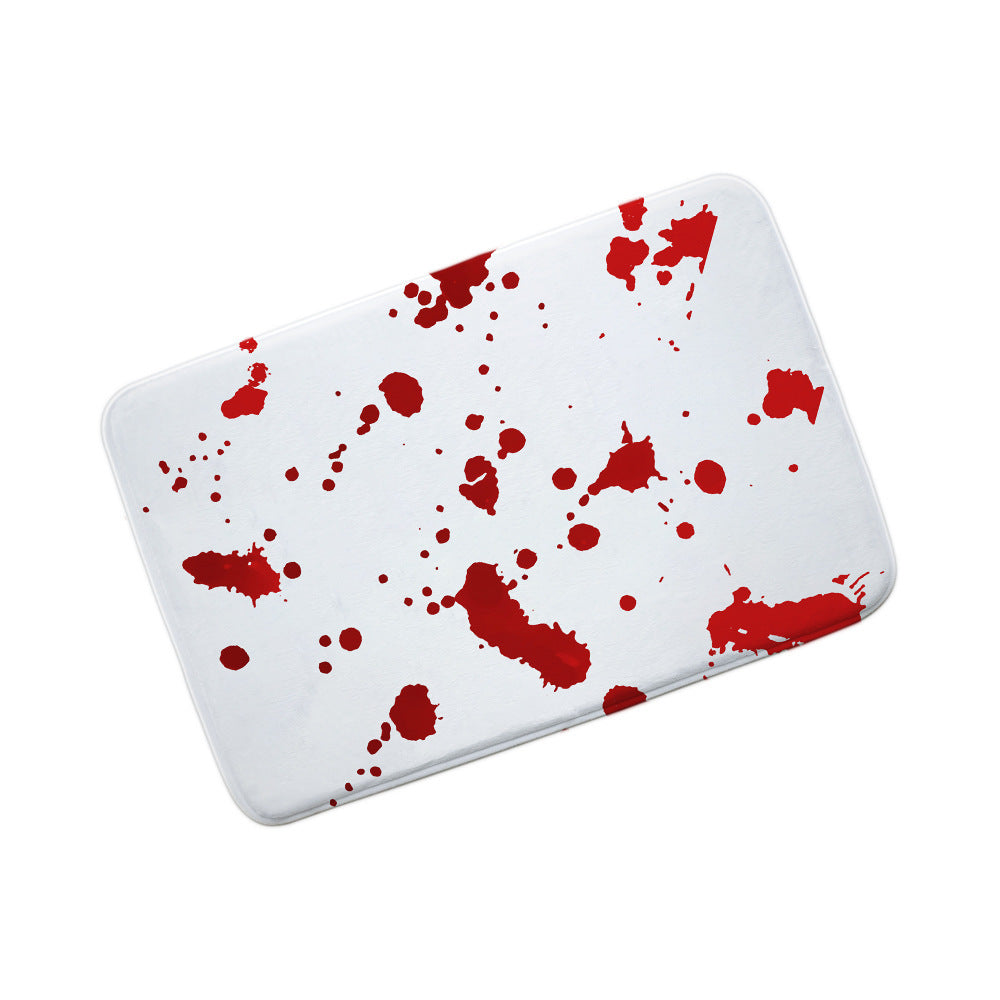 Halloween Blood Footprints Bathroom Water-absorbing Non-slip Mat