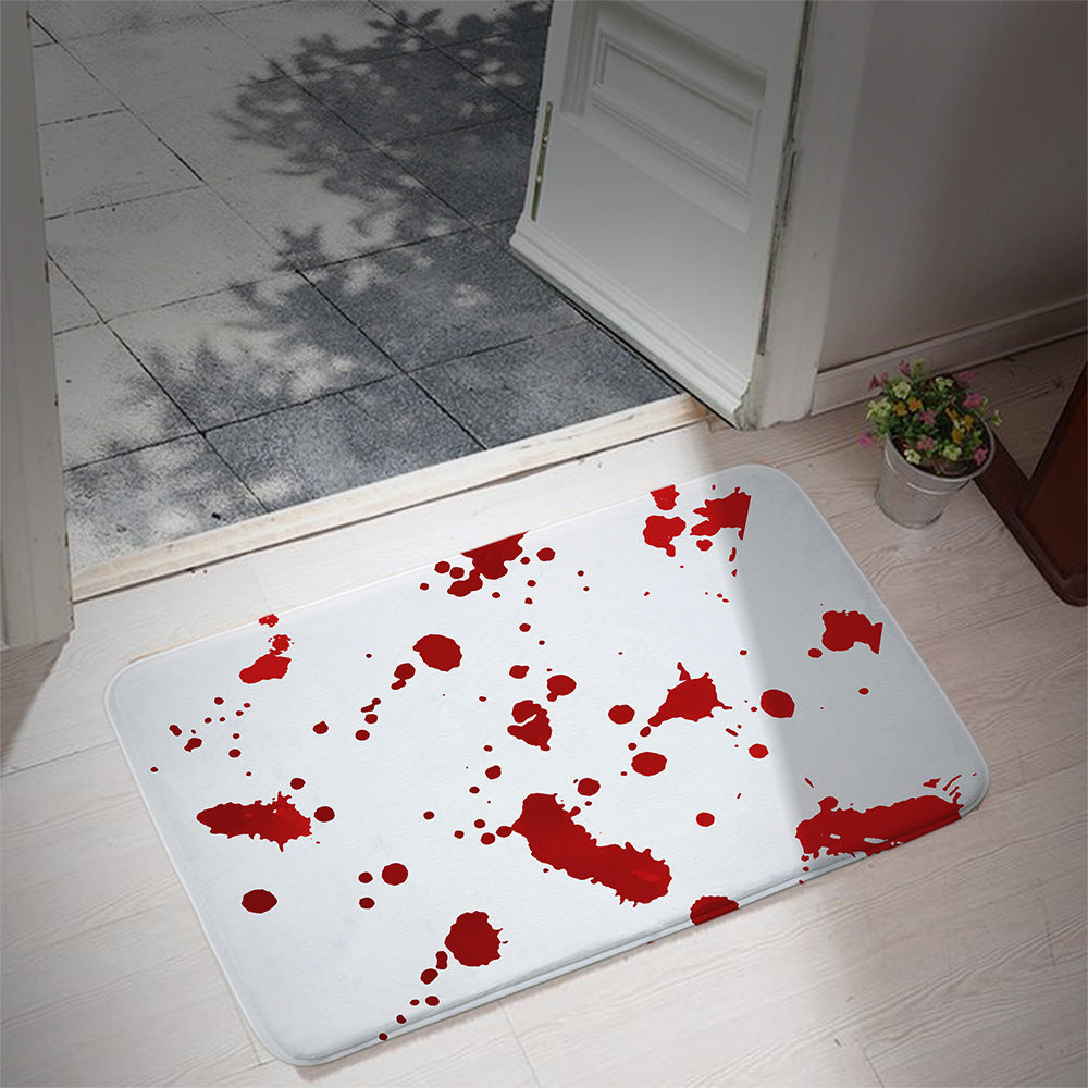 Halloween Blood Footprints Bathroom Water-absorbing Non-slip Mat