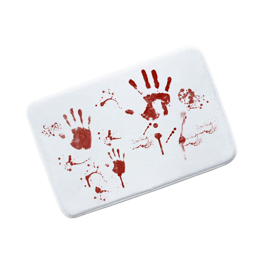 Halloween Blood Footprints Bathroom Water-absorbing Non-slip Mat